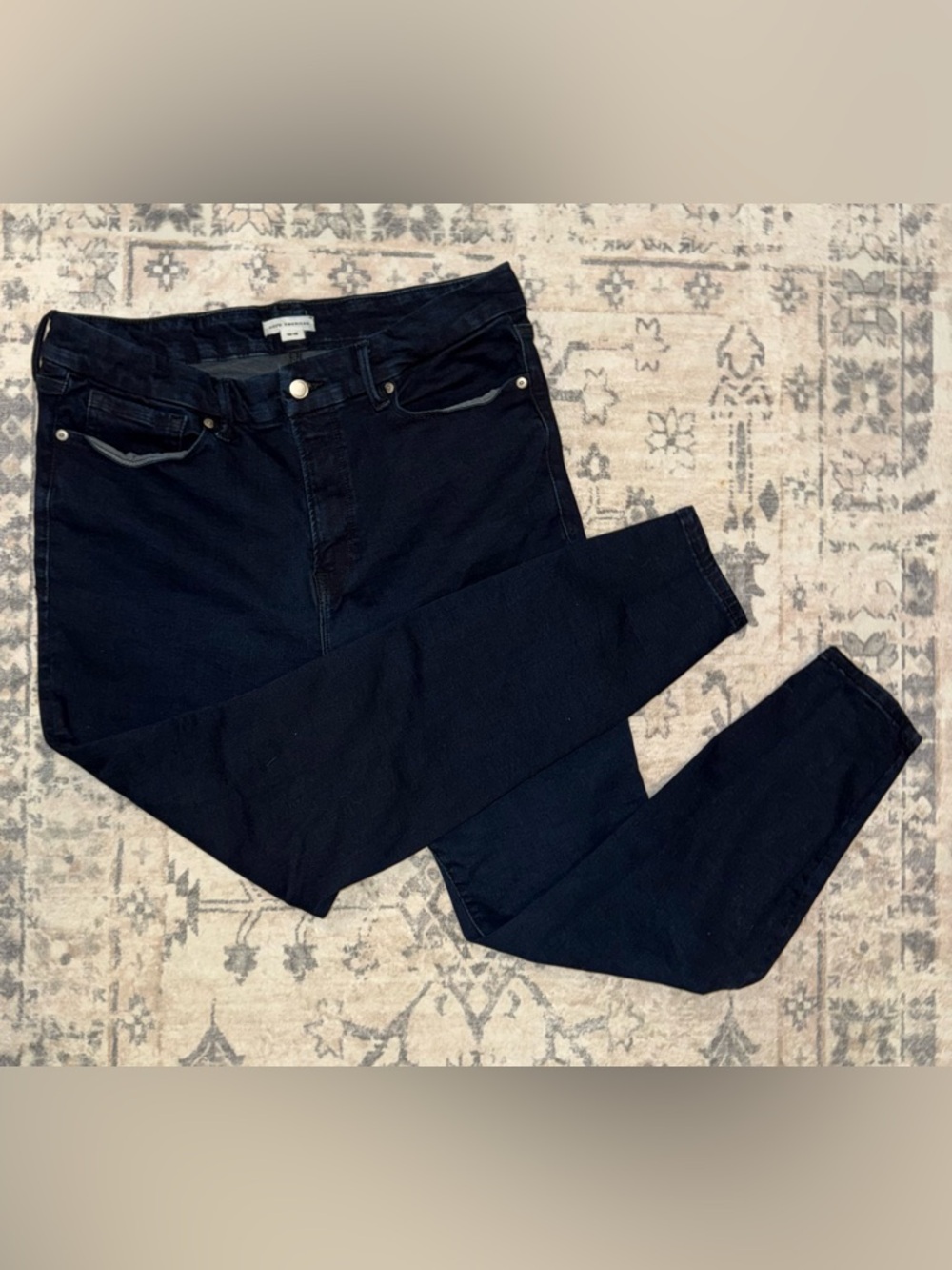 Good American Women's Good Legs Skinny Jeans Dark Blue 14-18 - Picture 2 of 7